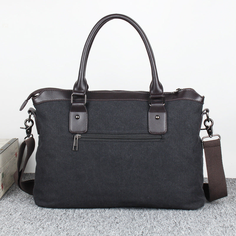 Men's Korean Style Canvas Fashion Business Computer Men's Briefcases