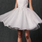 Vestido de muñeca corto con apliques florales Juliet 860