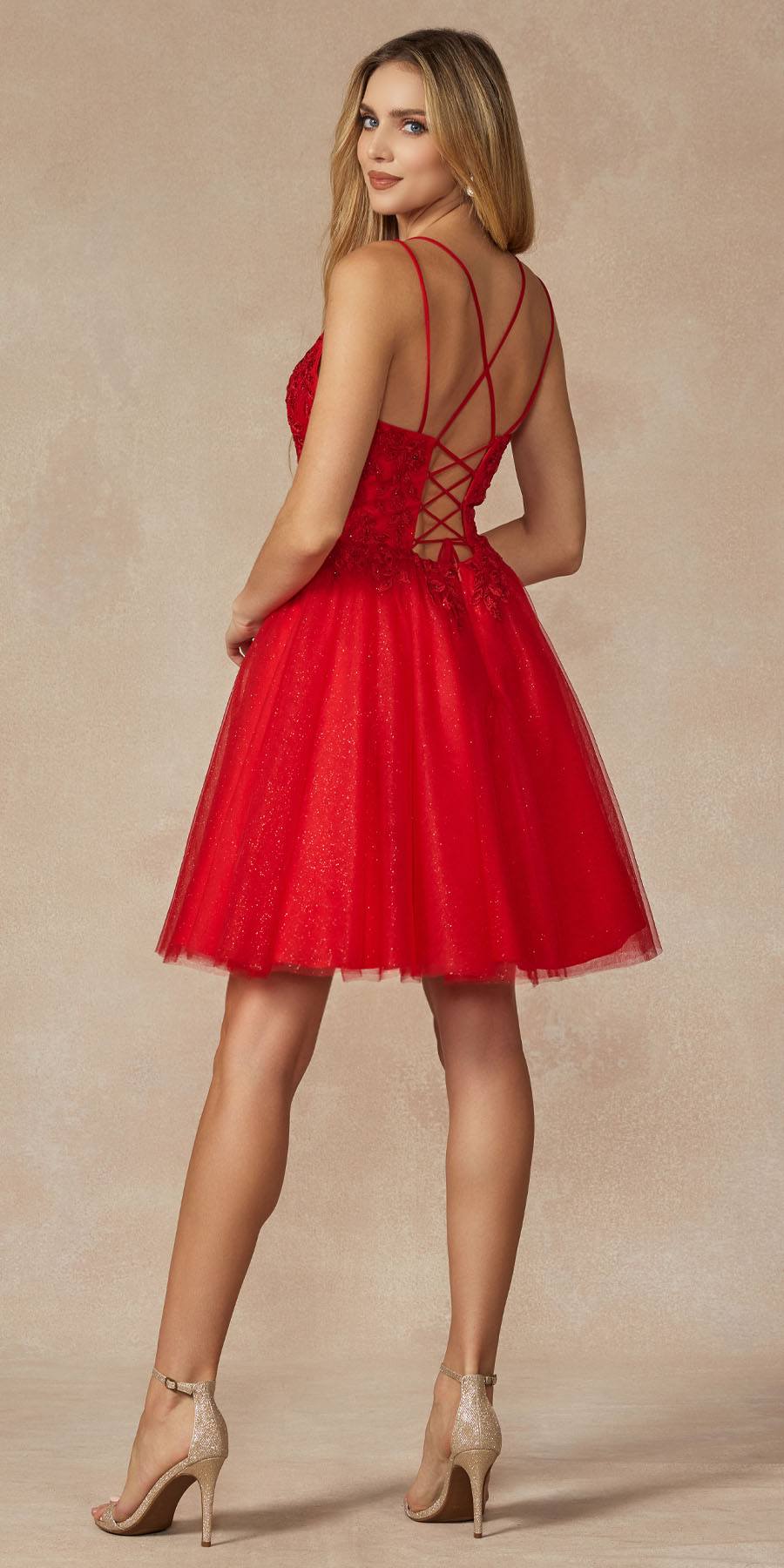 Vestido de muñeca corto con apliques florales Juliet 860