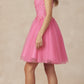 Vestido de muñeca corto con apliques florales Juliet 860