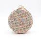 Women's Style Dinner Round Woolen Clutch Grade Evening Bags