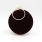 Women's Round Dinner Diamond Veet Clutch Evening Bags