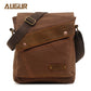 Women's & Men's Flying Grid Canvas And Vertical Retro Men's Messenger Bags