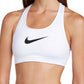 NIKE High Compression Swoosh Ladies Bra (White/Black X-Small)