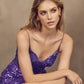 Juliet 874 Embroidered Sequins Fitted Cocktail Dress Corset Bodice Sweetheart