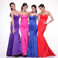Cinderella Divine 8792 Strapless Sweetheart Neckline Mermaid Satin Gown
