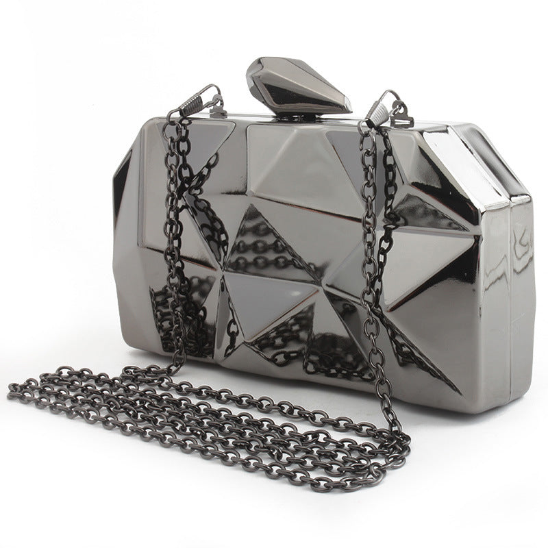Women's Metal Hand Holding Dinner Tide Chain Evening Bags
