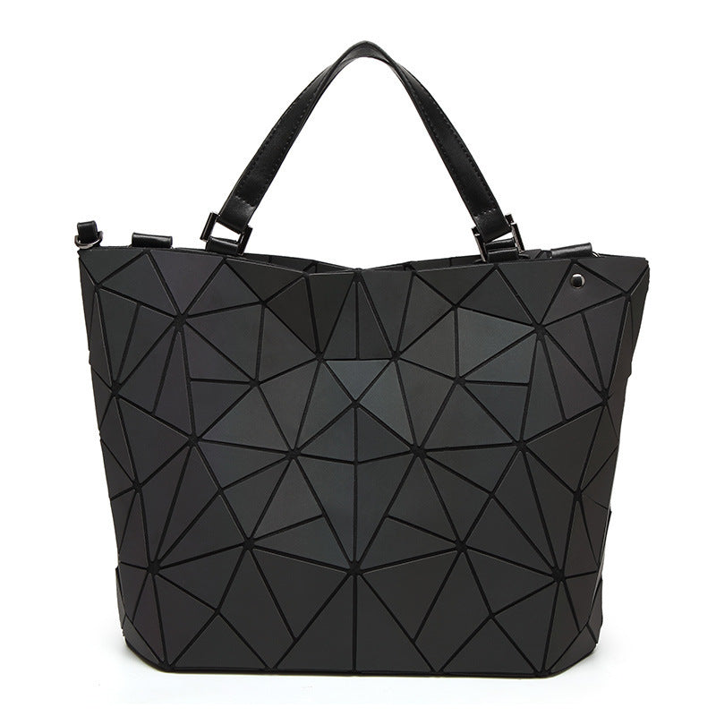 Women's Geometric Diamond Plaid Luminous Messy Handbags