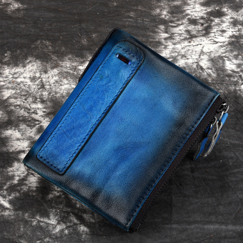 Men's Genuine Leather Retro Cowhide Large Capacity Men's Wallets