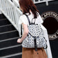 Women's Geometric Laser Cube Patent Leather Rhombus Backpacks