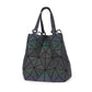 Women's Geometric Luminous Size Rhombus Single Folding Handbags
