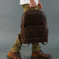 MaheTri Cambridge Unisex Buffalo Leather Backpack