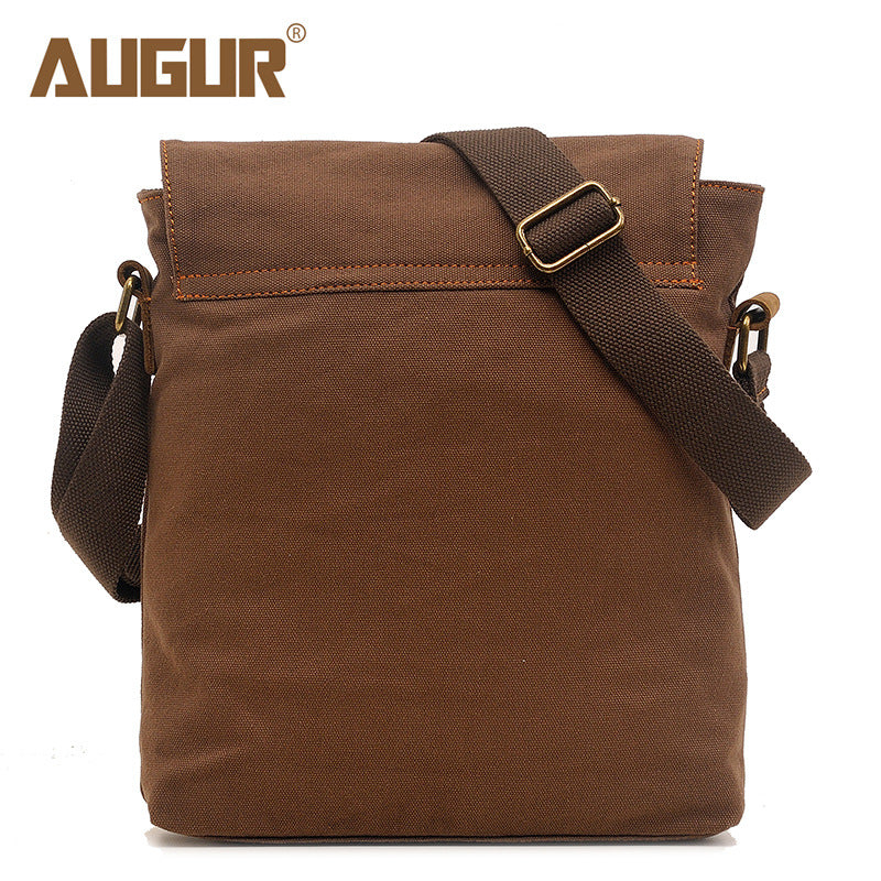 Women's & Men's Flying Grid Canvas And Vertical Retro Men's Messenger Bags