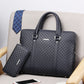 Men's Cowhide Business Embossed Letter Horizontal Men's Briefcases