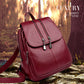 Women's Korean Fashionable Soft Leather Fashion Mom Backpacks