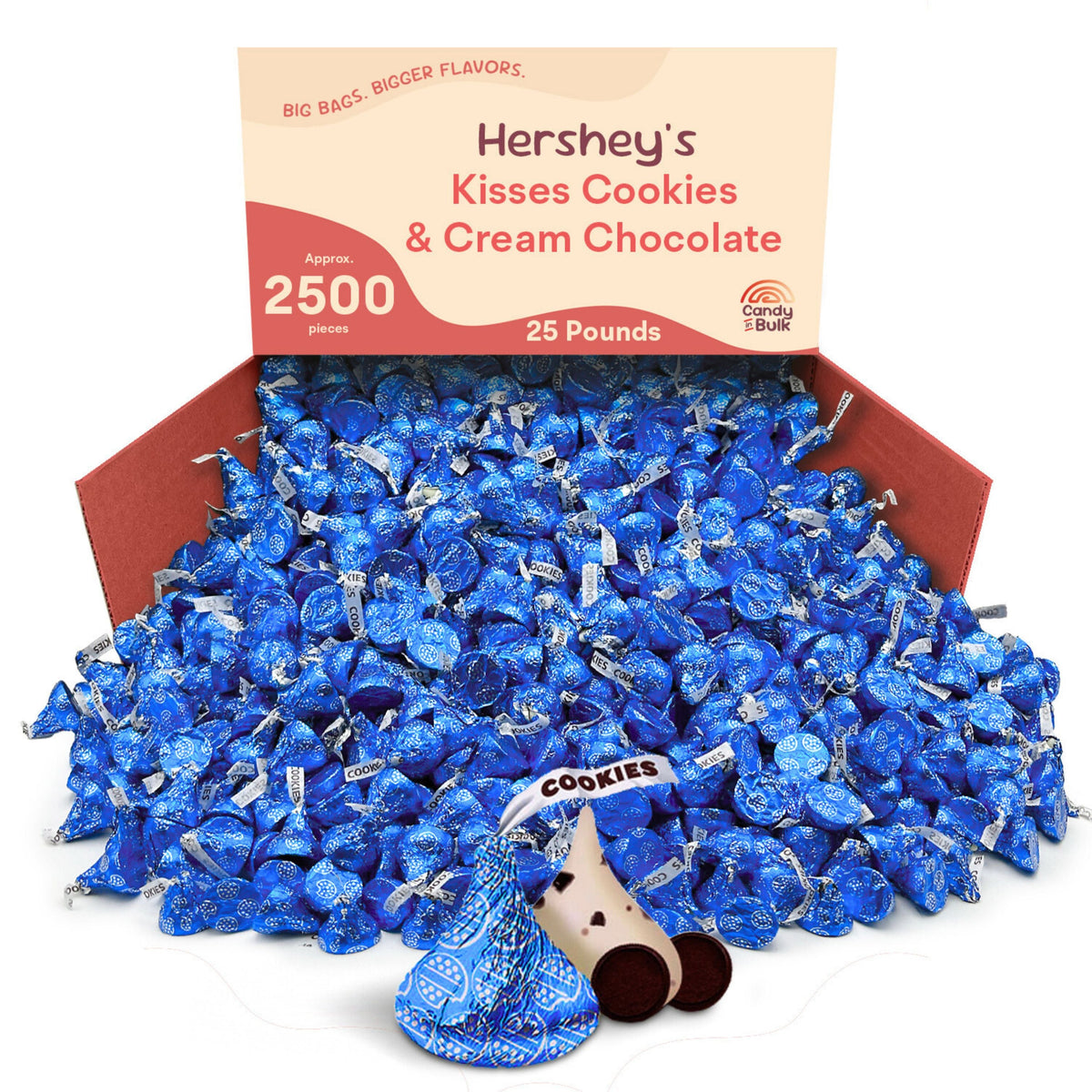 Hershey's Kisses Cookies 'n' Creme – Bolsa de valor a granel