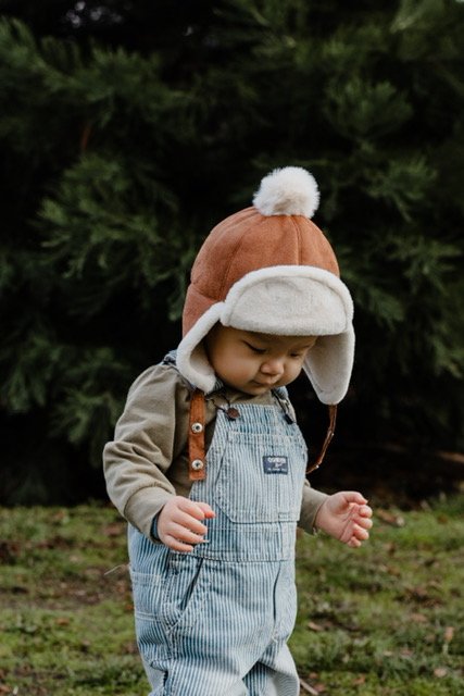 Gorro de invierno para niños con forro de piel sintética | Gorro de trampero cortavientos para niños pequeños