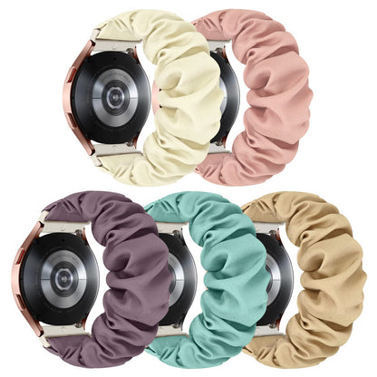 Banda de reloj Scrunchie de 20 mm para mujer compatible con Samsung Galaxy Watch Active 2 de 44 mm 40 mm/Active de 40 mm/Galaxy Watch 3 de 41 mm/Galaxy Watch de 42 mm/Galaxy Watch 4 de 44 mm 40 mm/Galaxy Watch 5 de 44 mm 40 mm/Pro de 45 mm