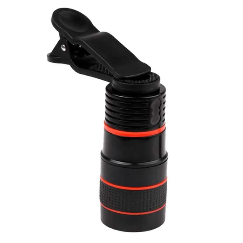 Lente de cámara con zoom óptico 8x de clip para iPhone y Android