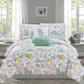 Set de 9 piezas: Juego de edredón reversible Liberty con diseño estampado temático de Nueva York para cama