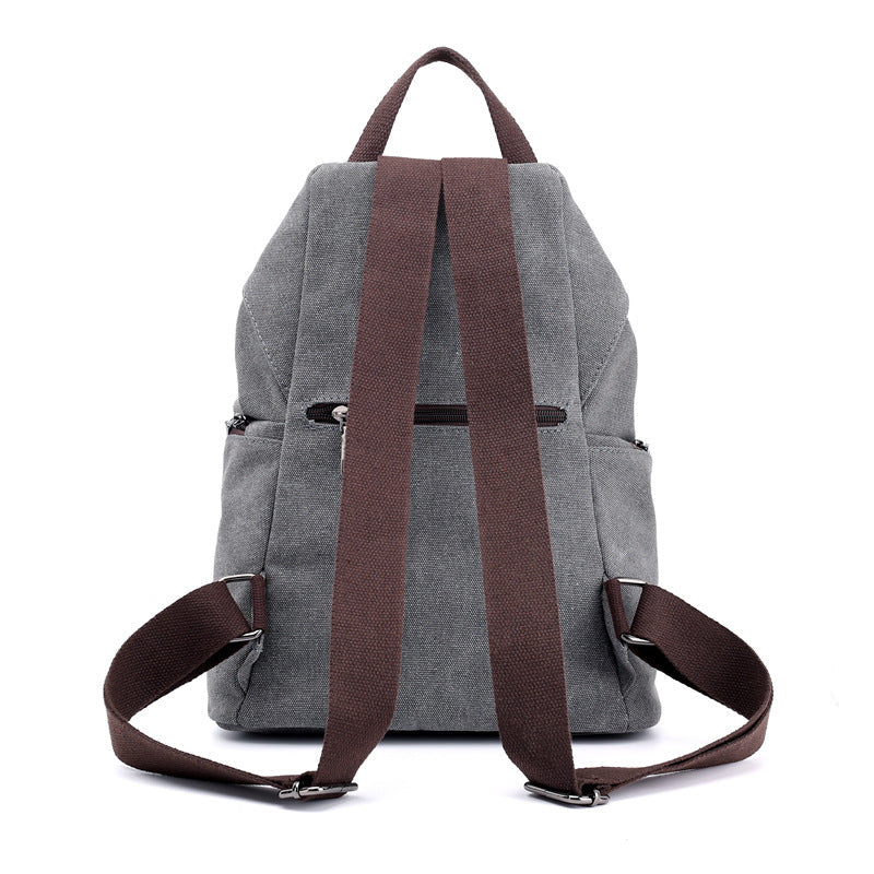 Women's Canvas Retro College Fashion Korean Style Shoulder Bags