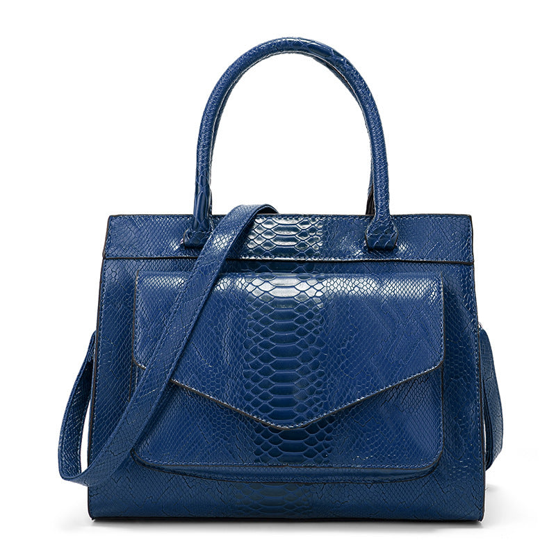Women's Large Capacity Snake Pattern Fashion Simple Handbags