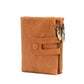 Men's Horse Leather First Layer Cowhide Folding Short Multiple Men's Wallets