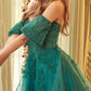 Juliet 909 Vestido corto de línea A con estampado de brillo y mangas cortas abullonadas removibles