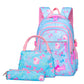 Classy Glamorous Three-piece Fashion Printed Cute Elementary School Students' Schoolbags