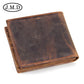 Men's Vintage Crazy Horse Leather Short Men's Wallets