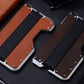 Genuine Leather Aluminum Alloy Metal Corkscrew Card Holder