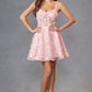 Vestido Juliet JT917A de encaje bordado con corsé, tipo cóctel