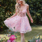 Vestido Juliet JT917A de encaje bordado con corsé, tipo cóctel
