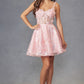 Vestido Juliet JT917A de encaje bordado con corsé, tipo cóctel