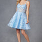 Vestido Juliet JT917A de encaje bordado con corsé, tipo cóctel