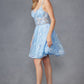 Vestido Juliet JT917A de encaje bordado con corsé, tipo cóctel