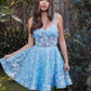 Vestido Juliet JT917A de encaje bordado con corsé, tipo cóctel