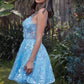 Vestido Juliet JT917A de encaje bordado con corsé, tipo cóctel