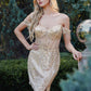Vestido Juliet JT919L Ajustado con Hombros Descubiertos y Corpiño de Lentejuelas Estilo Corazón