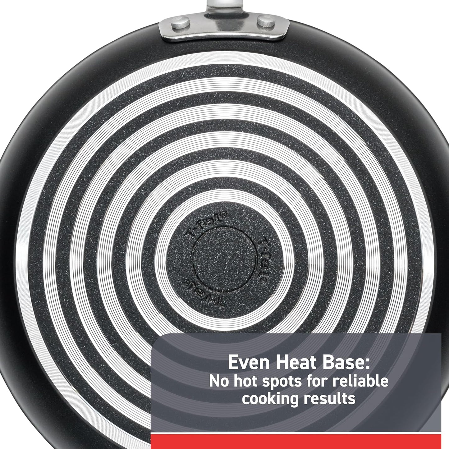 T-fal C4610263 Sartén Antiadherente Titanium Advanced con Indicador de Calor Thermo-Spot Apto para Lavavajillas, 8 Pulgadas, Negro
