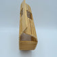 Slatted Ark Clutch with Built In Top Handle