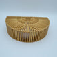 Slatted Ark Clutch with Built In Top Handle
