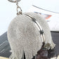 Women's Rhinestone Banquet Clutch Fringe Tape Bracelet Evening Bags