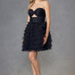 Juliet JT921H Dress Strapless Tulle Ruffles Cocktail Gown