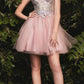 Cinderella Divine 9239 Short Poofy Layered A-Line Gown Tulle Skirt