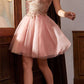 Cinderella Divine 9239 Short Poofy Layered A-Line Gown Tulle Skirt
