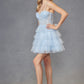 Juliet JT923S Dress Leaf Lace Corset with Ruffle Tulle Skirt