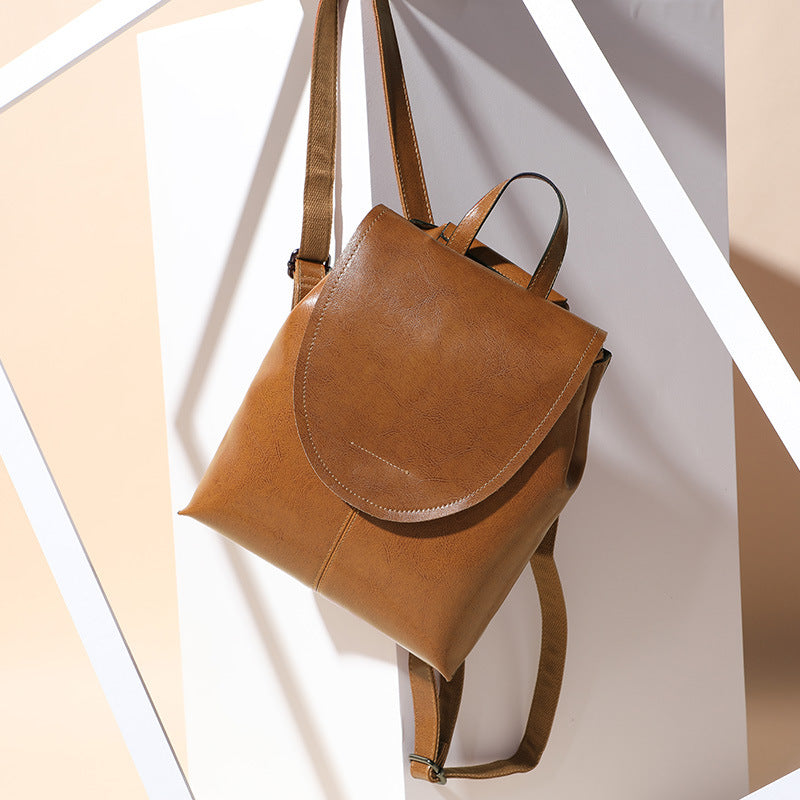 Graceful Women's Slouchy Pretty Leather Join Backpacks