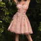 Cinderella Divine 9243 Strapless A-Line Short Dress
