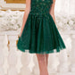 Vestido corto de regreso a casa estilo A con detalles florales Ladivine 9245